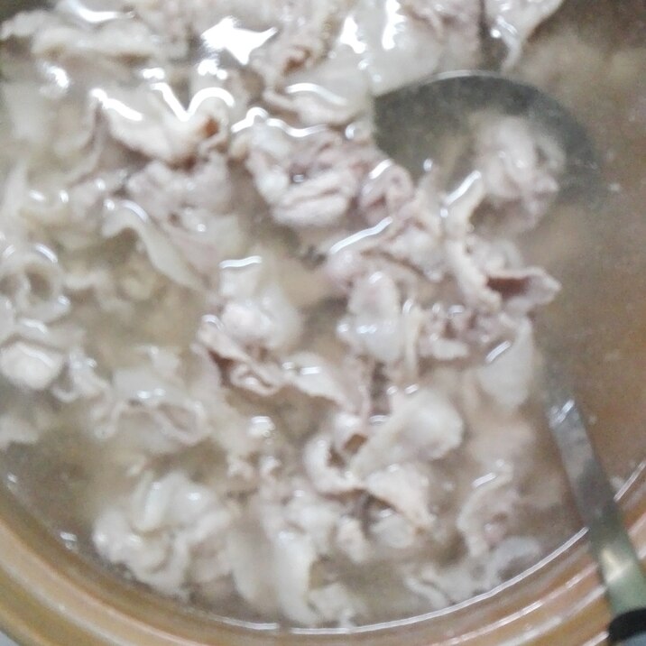 安くて美味しい豚こま切れのしゃぶしゃぶ